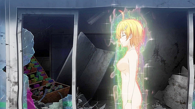 Super HxEros OVA 2 - Ecchi - Nude girls volleyball game breaks out at sexy anime school