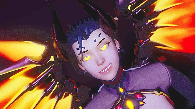 After masturbating Sombra gets fucked rough by ghost