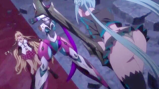 Super hot anime babes get probed by tentacles to power super weapon