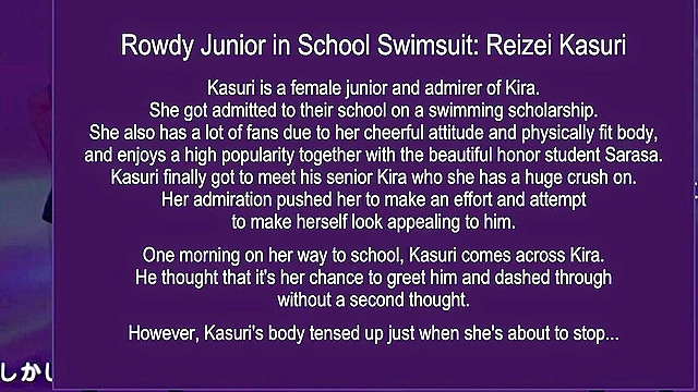 Anime schoolgirl pisses her panties and senpai is there to fuck her pussy clean