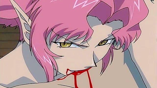 Nude vampire interrupts a steamy fuck session between lovers