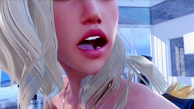 Rich bitch gets fucked by a huge futa 3d cartoon cock