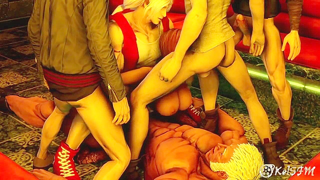 DOA girl Lisa Hamilton gives a strip show then gets gangbanged by everyone in the club