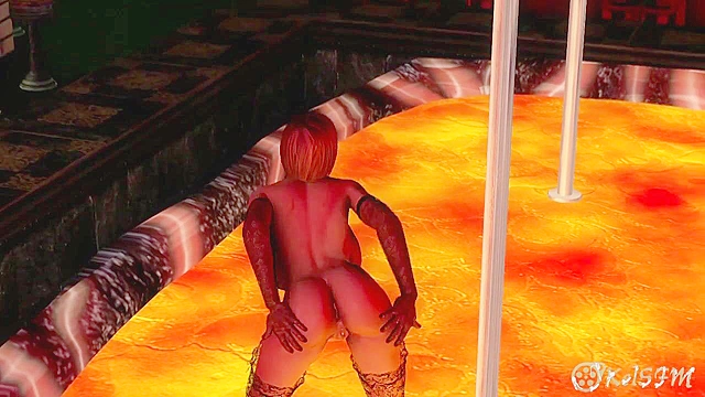 DOA girl Lisa Hamilton gives a strip show then gets gangbanged by everyone in the club