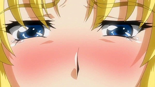 Elf no Futago Hime - Busty blonde elf gets on her knees sucking cock and swallowing hot sperm