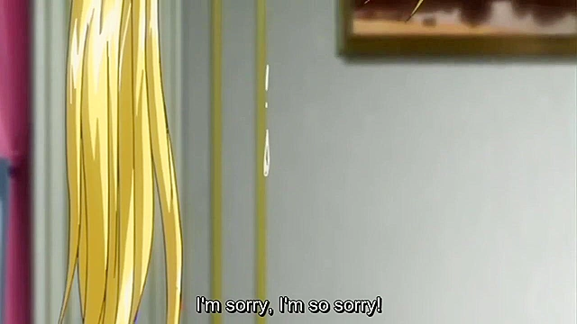 Elf no Futago Hime - Busty blonde elf gets on her knees sucking cock and swallowing hot sperm