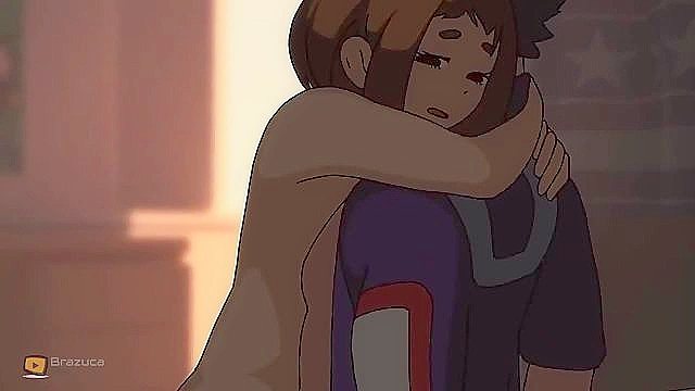 My Hero Academia animated porn - Ochaco fucking with Deku