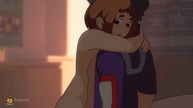 My Hero Academia animated porn - Ochaco fucking with Deku