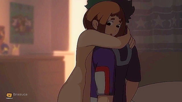 My Hero Academia animated porn - Ochaco fucking with Deku
