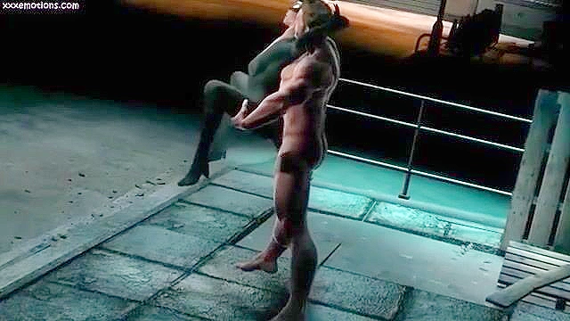 Wolverine lifts up catwoman and fucks her in an alley