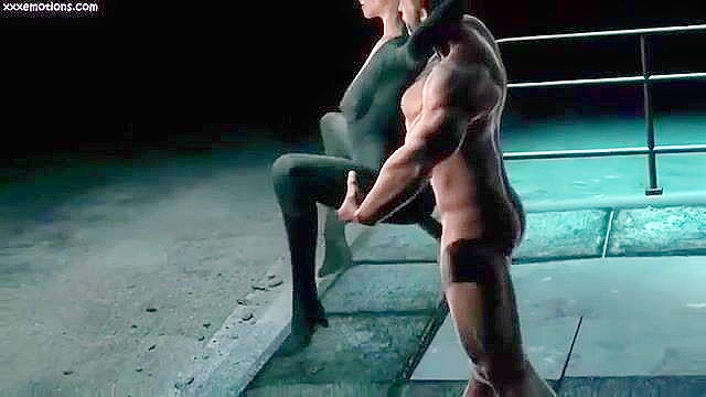 Wolverine lifts up catwoman and fucks her in an alley