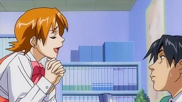 Busty blonde hottie in sexy lingerie gets grabbed by the boss in office