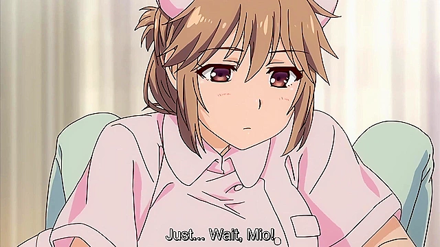 Training with Nurse Girlfriend - Nurse solves boner problem with a blowjob