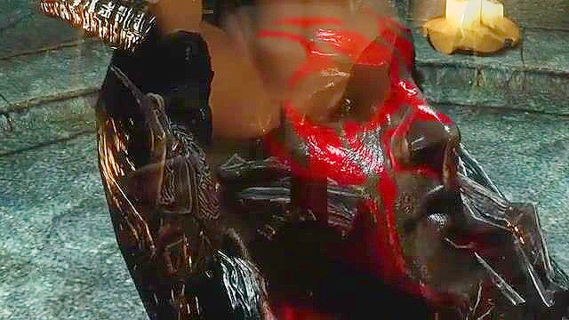 Witch babe from skyrim gets fucked hard doggy style by a demon