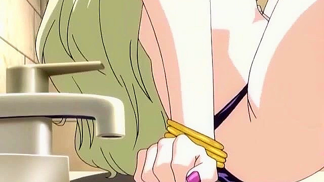 Resort Boin 2 - Busty blonde hentai girl gets fucked in airport bathroom