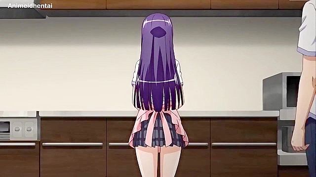 Horny older sister slams her pussy in bros face and sucks his thick hentai cock