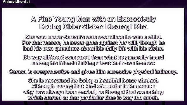 Horny older sister slams her pussy in bros face and sucks his thick hentai cock