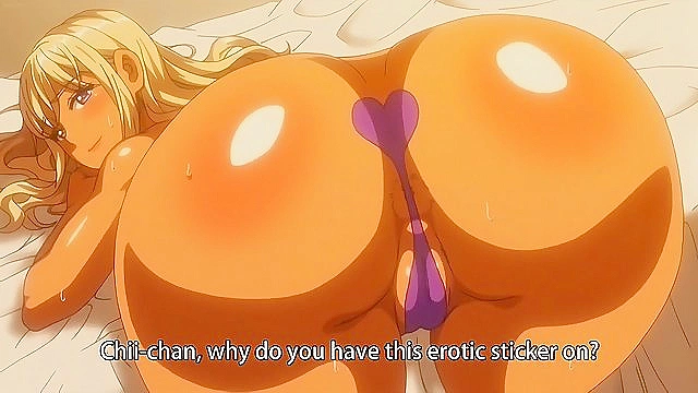 Hot blonde anime schoolgirl goes back for a study lesson and blowjob