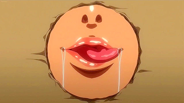 Hot blonde anime schoolgirl goes back for a study lesson and blowjob