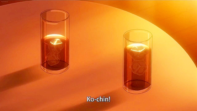 Hot blonde anime schoolgirl goes back for a study lesson and blowjob