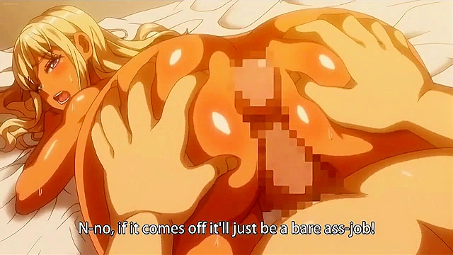 Hot blonde anime schoolgirl goes back for a study lesson and blowjob