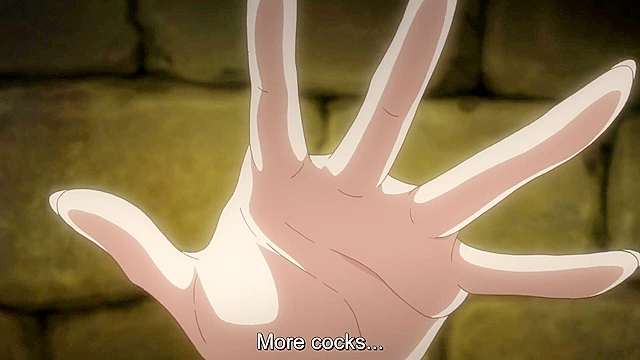 Kuroinu 3 - Busty redhead gets fucked in her tight hentai pussy while comrades watch