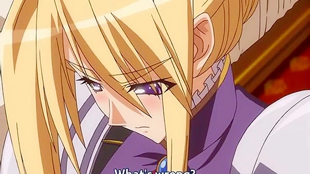 Busty anime blonde gets her wet pussy pounded in the school library