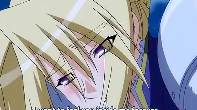 Busty anime blonde gets her wet pussy pounded in the school library