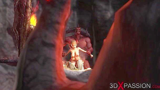 Devil fucks a hot teen schoolgirl doggy style with extra pounding