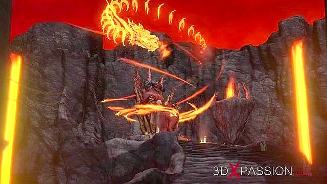 Devil fucks a hot teen schoolgirl doggy style with extra pounding