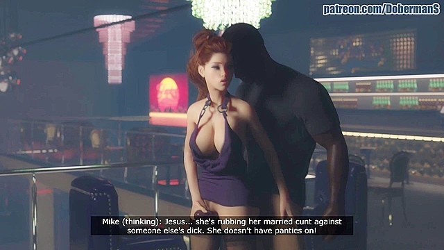 Cheating with a BBC in a nightclub in front of her husband