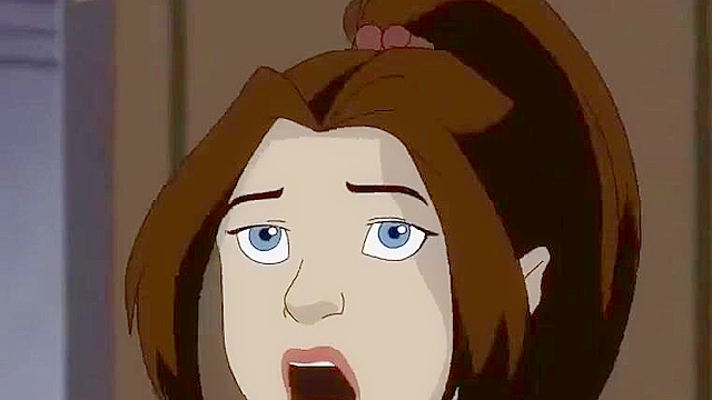 X-Men Kitty sucks Avalanche's dick and gets a cartoon facial