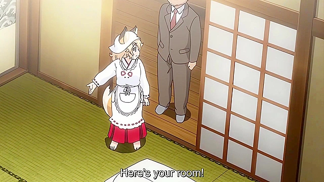 Fox Girl's Naughty Resort 1 - Virgin fox girl rides on hentai old man's dick