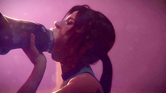 Gatekeeper 1-3 (4K) - Lara Croft gives a giant monster cock a blowjob