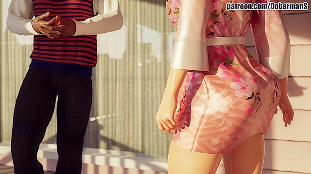 Black nerd with huge cock fucks blonde behind her husband's back