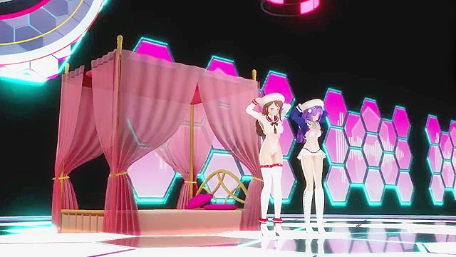 Cute teen pop idols sing and then get fucked by pervy fat guy