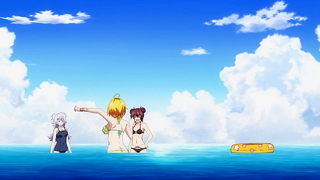 Super HxEros (uncensored) 9 - Ecchi - Sea cucumbers suck on schoolgirl boobies for erotic energy