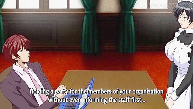 Maid-san Bouncing Tits 1 - Busty anime maids give new master boobjobs