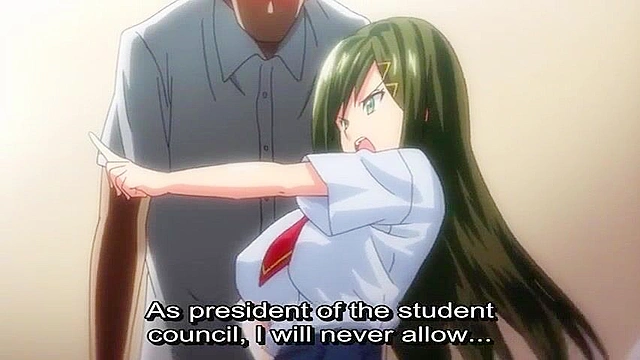 Tsundero 2 - Busty schoolgirl president blackmailed into cosplay groupsex