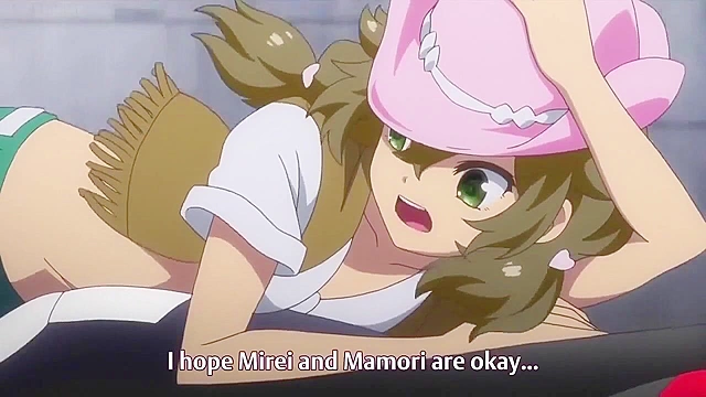 Hot lesbian babes turn in to big guns and battle busty anime sluts