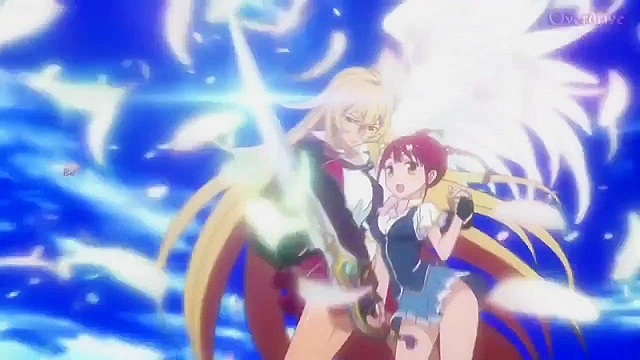 Hot lesbian babes turn in to big guns and battle busty anime sluts