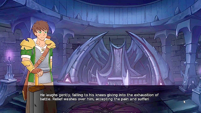 Busty succubus defeated has to give up the pussy - cartoon game walkthrough