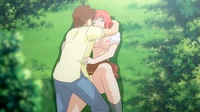 Horny teen schoolgirl gets fucked in the bushes in school uniform