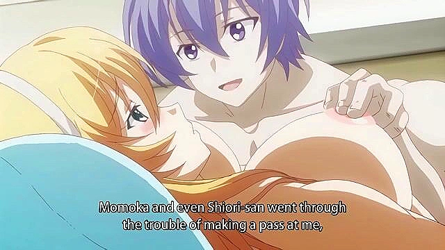 Squeezed - Busty anime milf teaches a guy how to fuck and please a mature woman