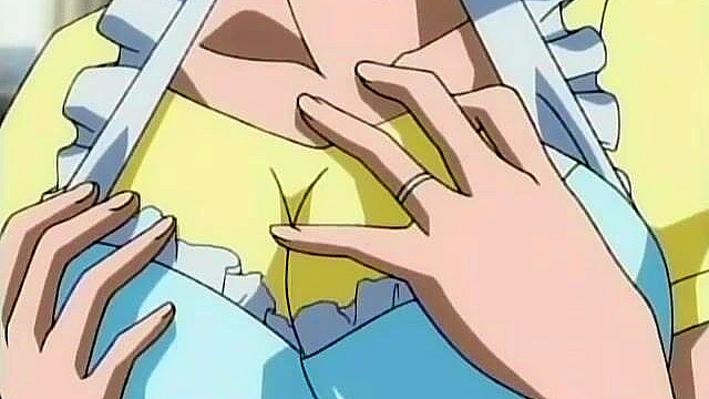 Busty anime milf is tied up and has her big tits fucked