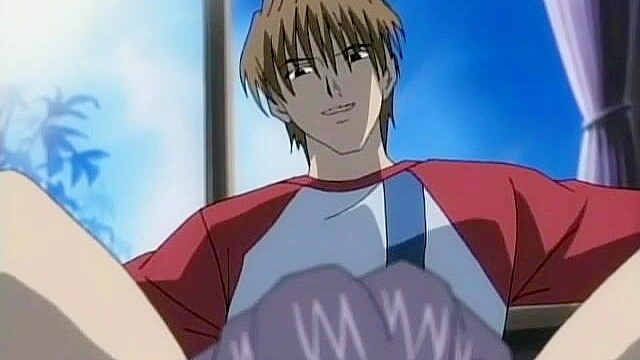 Busty anime milf is tied up and has her big tits fucked