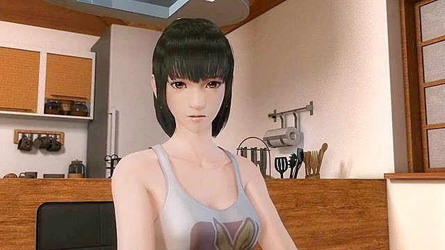 Sexy succubus gives a blowjob then has a dirty threesome with friend