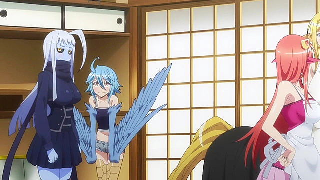 Monster Musume OVA 2 - Ecchi - Busty monster girls try on cute bras