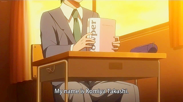 Muttsuri Do Sukebe - Teen anime schoolgirl with huge tits gives a deepthroat blowjob