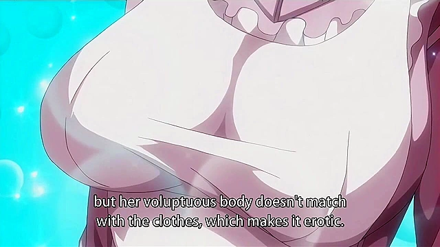 Muttsuri Do Sukebe - Teen anime schoolgirl with huge tits gives a deepthroat blowjob